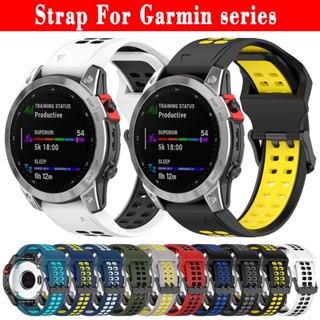 Para Garmin Fenix 6X Pro Sports correa de reloj de silicona de liberación  rápida de dos