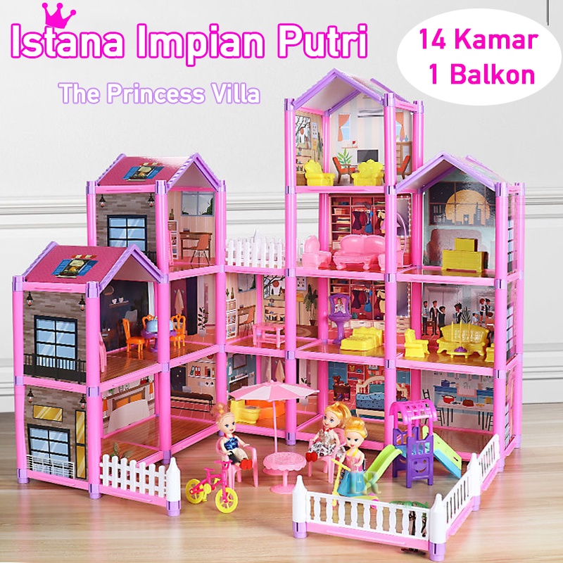 259pcs Juego De Juguetes Para El Hogar Mu eca Barbie De 4 Pisos