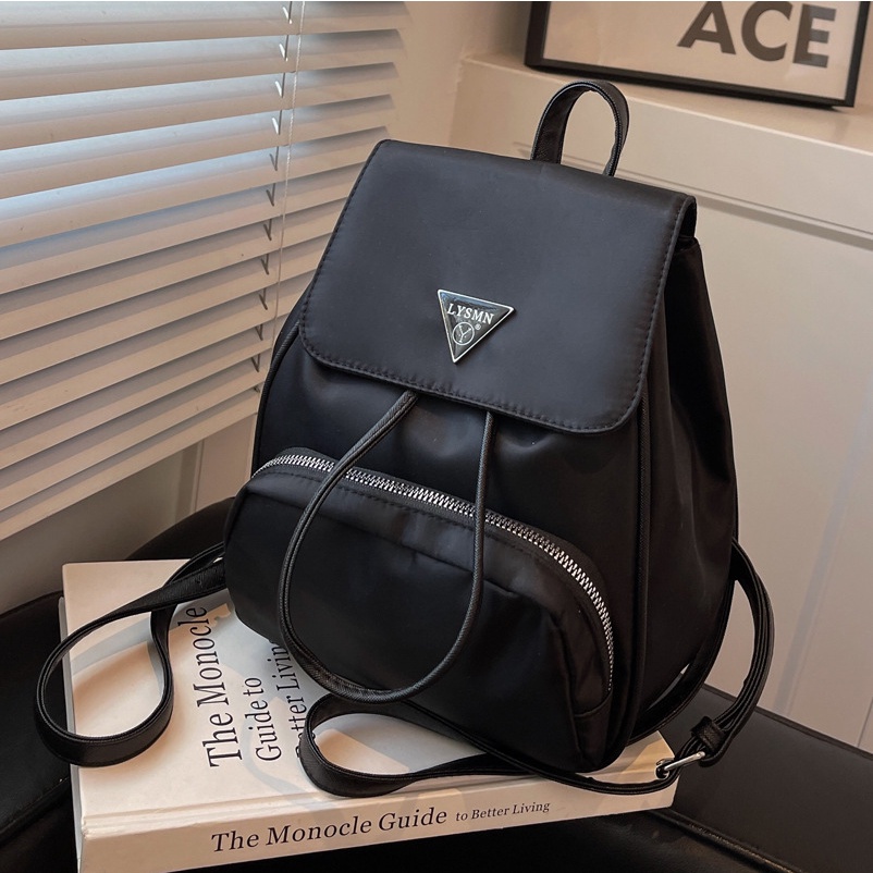 Compatible con no papi Mochila Negra De Tela De Nylon De Moda Para Mujer Verano 2022 Nuevo Estilo  Todo Combinado Ocio Viaje Bolsa Escolar | Shopee México