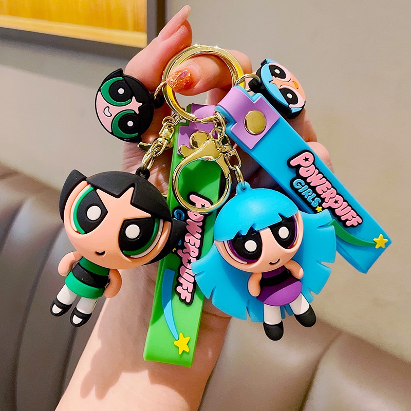 Las Chicas Superpoderosas Figura De Dibujos Animados Llaveros Muneca Linda Ninas Coche Bolsa Escolar Colgante Juguete Enviar Amigos Shopee Mexico