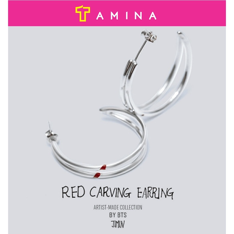 ARTIST-MADE COLLECTION BY BTS : Jimin] Red Carving Earring