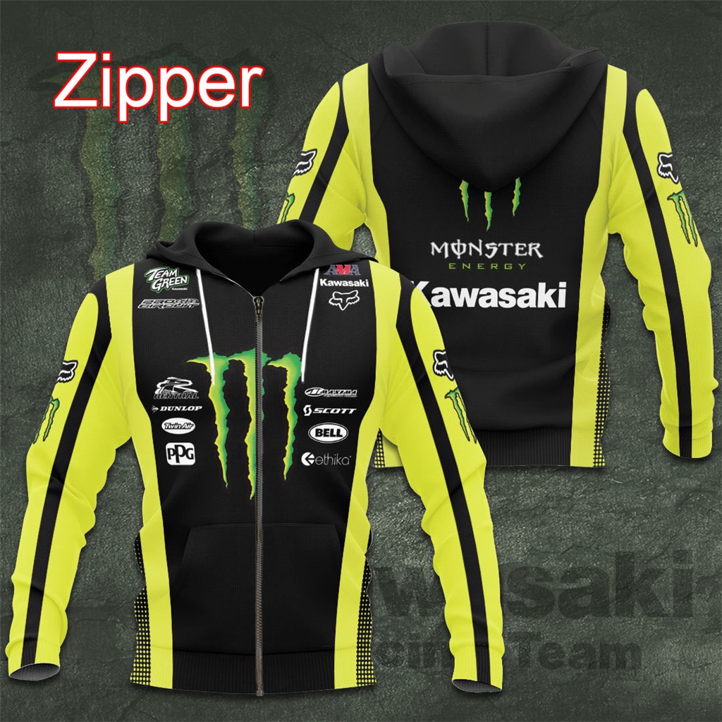 Monster energy kawasaki hoodie hot sale