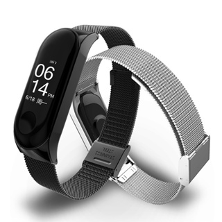  MIJOBS Banda para Xiaomi Mi Band 6 Correa Mi Band 5 Mi Band 4 Mi  Band 3 Banda de repuesto Banda de reloj de metal de acero inoxidable para Mi  Band