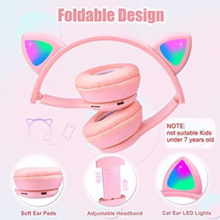 Comprar P47M TWS auriculares inalámbricos Bluetooth auriculares estéreo  plegables LED Oreja de Gato auriculares con cancelación de ruido para  jóvenes y niños