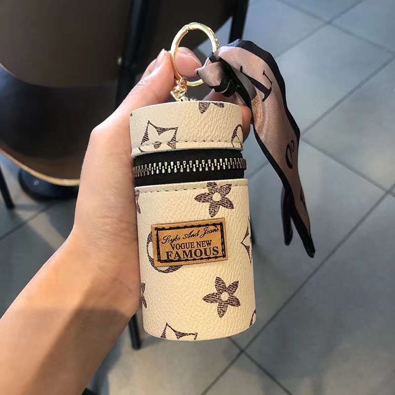 1 Pieza Llavero Con Estilo De Lápiz Labial, Monedero, Mini Bolso