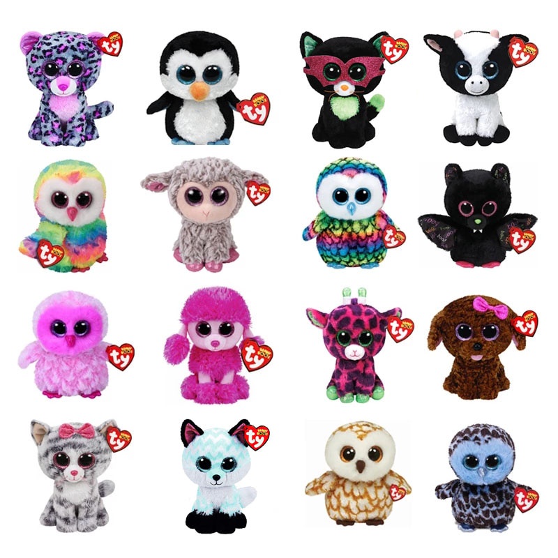 Ty Beanie Boos Ojos Grandes Gato Peluche Zorro Niebla Buho Unicornio Mariquita Tiburon Juguetes Muneca Nino Cumpleanos Navidad 15CM Shopee Mexico