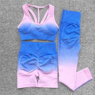 Yoga Basic Conjunto deportivo con estampado de manga raglán, Moda de Mujer