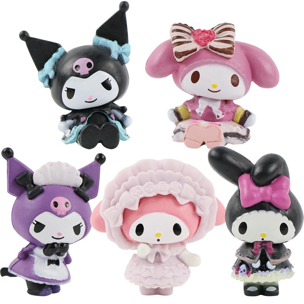 5-unids-kit-sanrio-figuras-kuromi-melody-maid-disfraz-mu-eca-coraz-n