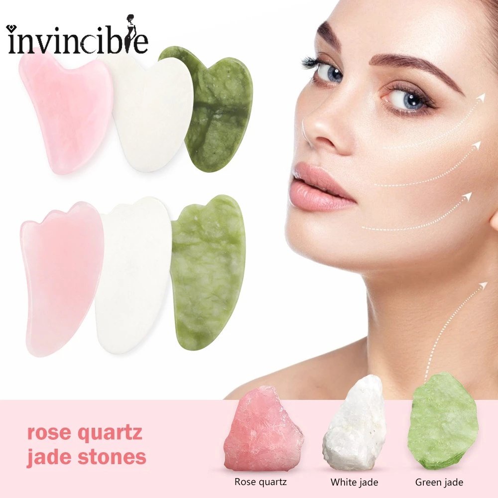 Resina Duradera Guasha Raspando Tabla De Masaje Simulacion De Cuarzo Rosa Piedra De Jade Rodillo Para El Cuerpo Facial Cuello Espalda Belleza Salud Shopee Mexico