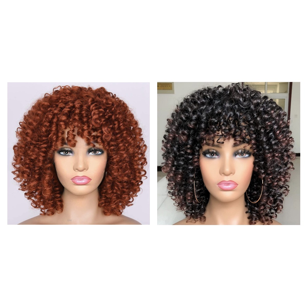 Peluca Afro Rizada Negra Corta Pelucas Rizadas Cortas De Onda De Agua ...