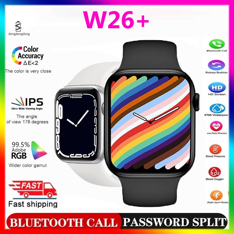 Smartwatch W26 + Plus Android ios Reloj Inteligente Rosa