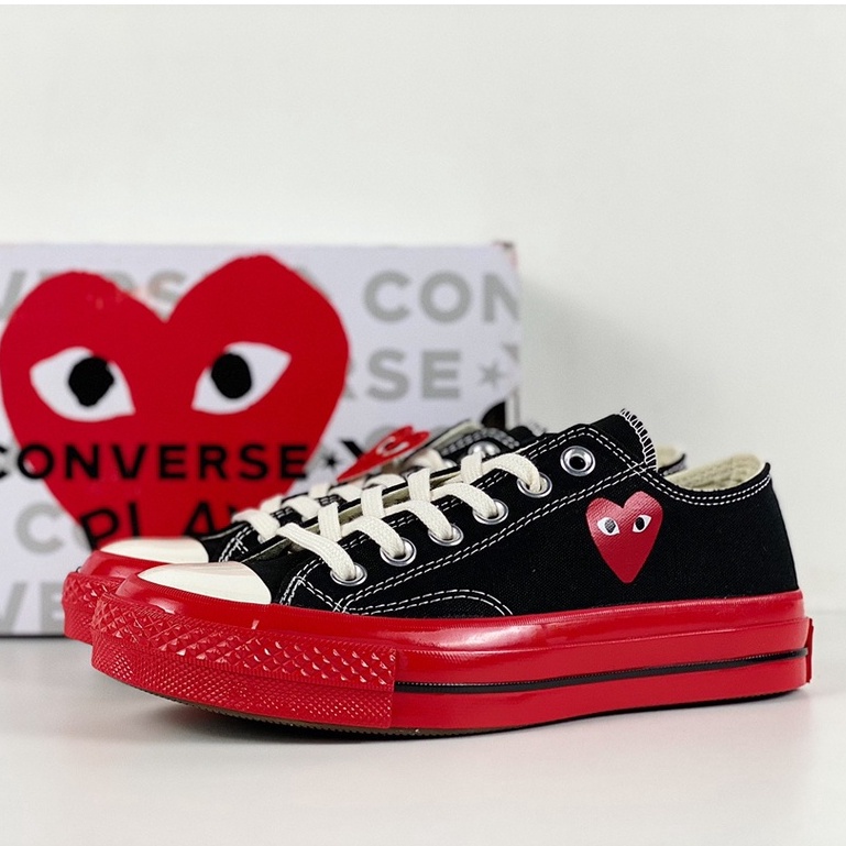 Converse rojos con online negro