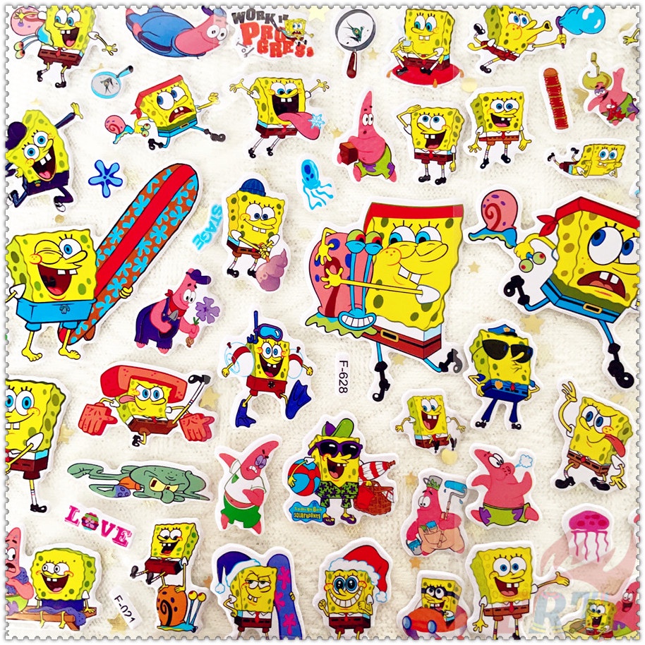 Calcomanías De Dibujos Animados De Bob Esponja Q 1 Diy Recompensas