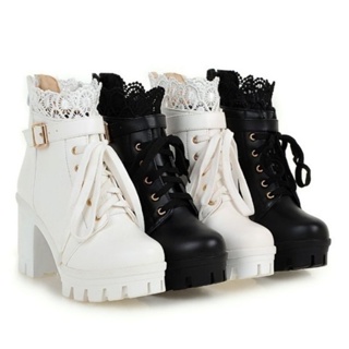 Botas discount tacon grueso