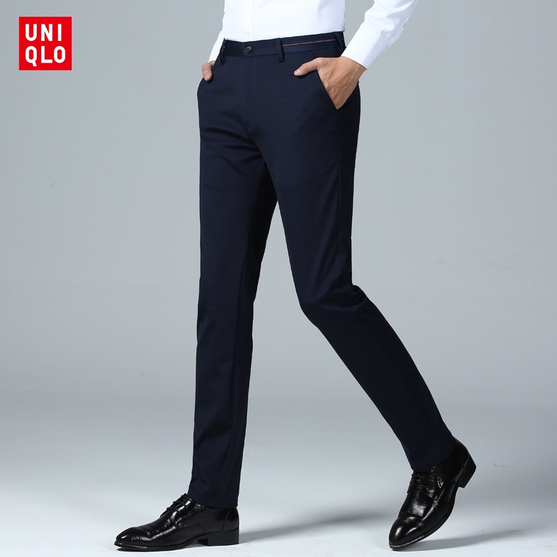 Uniqlo Traje De Hombre Pantalones Delgados De Negocios Moda Urbana