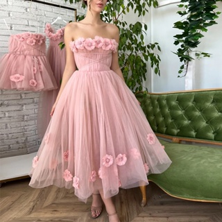 Vestido de cóctel de lujo rosa para mujer, vestido de graduación