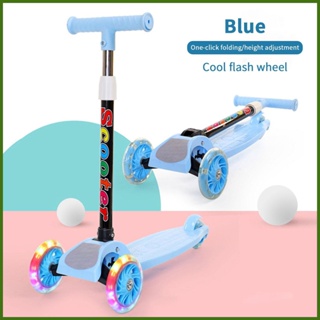 Patinete para niños, scooter de 3 ruedas para niños, juguete para niños y  niños pequeños, altura ajustable, cubierta antideslizante, luces de rueda