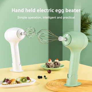 Batidor de huevos inalámbrico, recargable por USB, batidoras de mano,  batidora de mano eléctrica, espumador de leche eléctrico portátil con 2  palitos