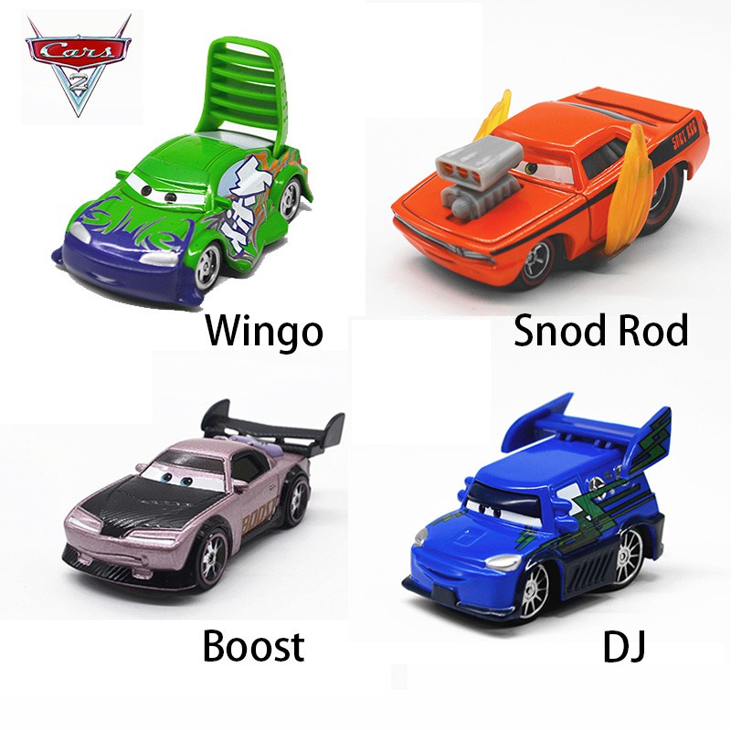 Pixar Cars Figuras Juguete De Acción Drag Racing DJ Wingo Boost Snod ...