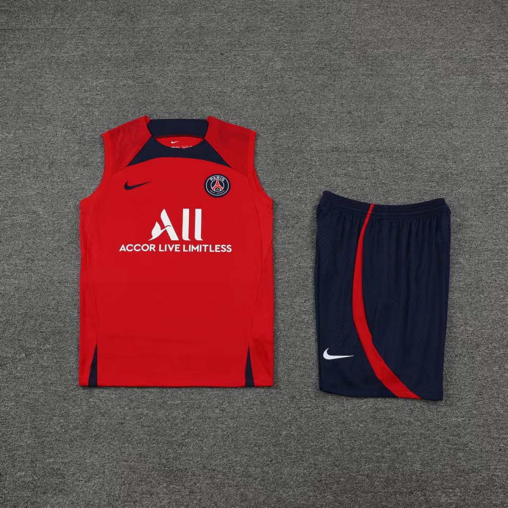 22 23 PSG Chaleco De Entrenamiento Singlet Set Shorts Y Jersey Camiseta De Futbol Sin Mangas Para MESSI MBAPPE NEYMAR Shopee Mexico