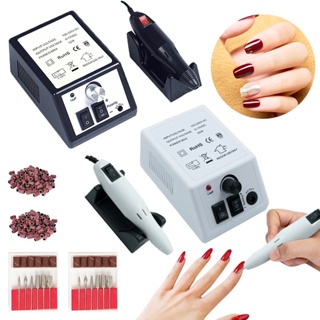  Taladro de uñas – Taladro profesional de uñas eléctrico de  25000 RPM para uñas acrílicas, uñas de gel, manicura y pedicura con 11  brocas de uñas y bandas de lijado para