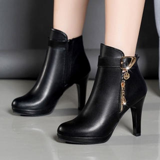 Botas de discount tacon negras mujer