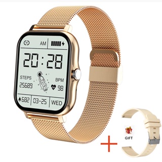 Relojes inteligentes para mujer, reloj inteligente 2022 para teléfonos  Android y iPhone con banda de acero inoxidable, rastreador de fitness  impermeable 3ATM con sueño, frecuencia cardíaca, monitor de oxígeno en  sangre, oro