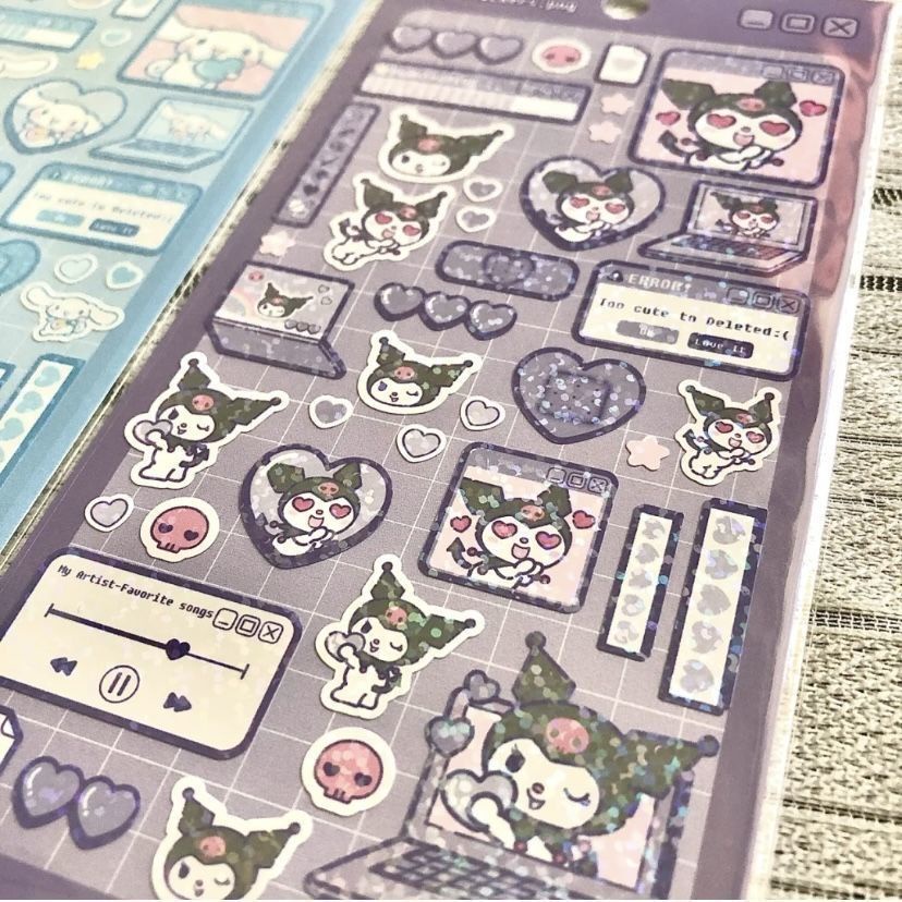 Stickers Láser Para Adolescentes - Pegatinas Brillantes De Dibujos Animados Para Móvil, Laptop O Libretas, 50 Diseños