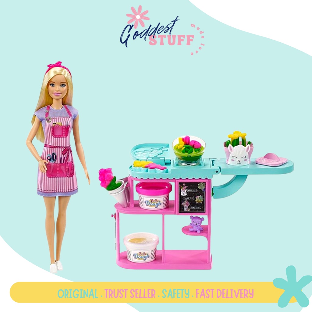 Barbie Florist Playset con masa de muñecas rubias muñeca Barbie