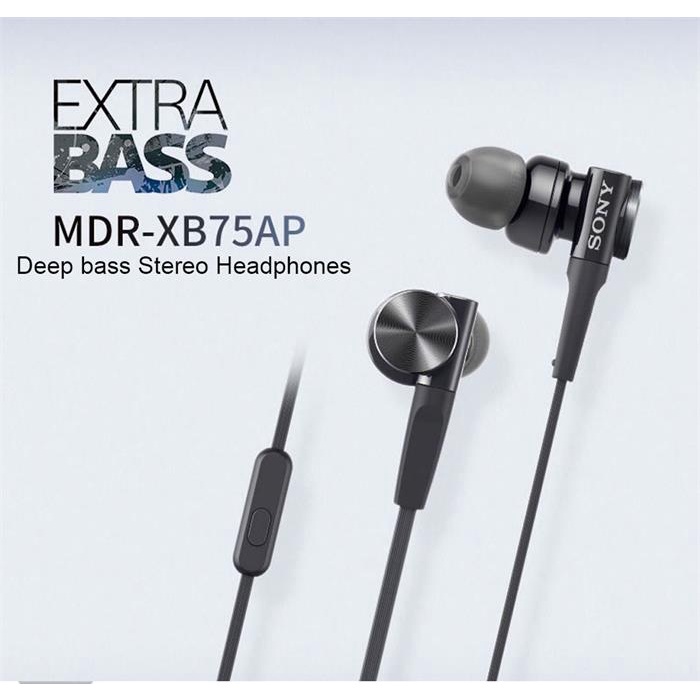 SONY MDR-XB75AP Auriculares Con Cable De 3,5 Mm De Música Teléfono  Inteligente Manos Libres Con Micrófono En La Oreja Contr