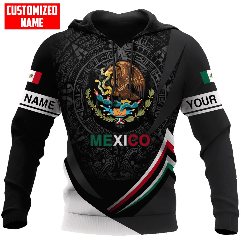 Nombre Personalizado México Azteca 3D All Over Printed Mens