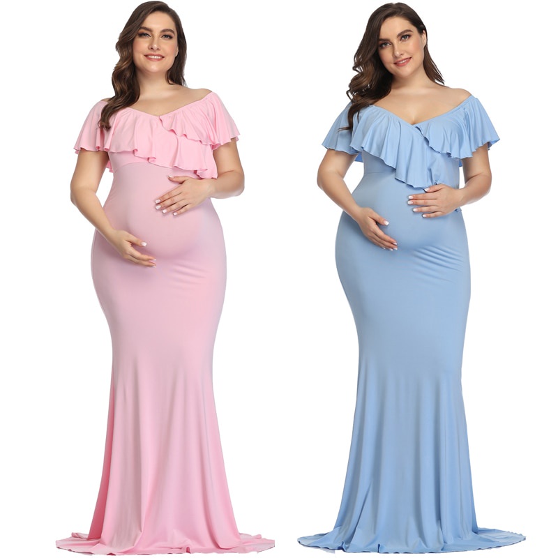 Vestidos largos para embarazadas sencillos hot sale