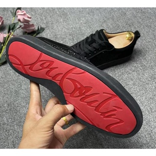 Chr1st1an Loubout1n, suela Roja, remaches de moda zapatos de tenis