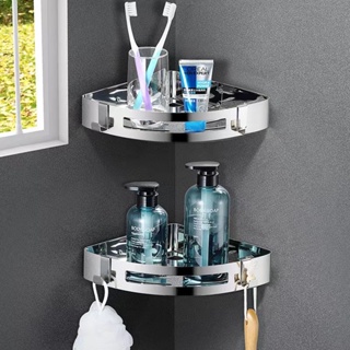 Toallero de baño de 3 capas sin taladro, soporte para toallas, estante de  ducha, estante de almacenamiento de aleación de aluminio, accesorios de baño