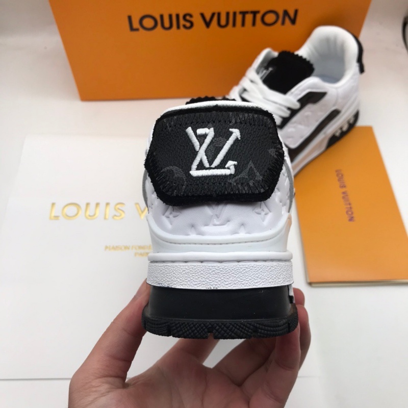 Louis Vuitton 100 % Original Trainer 2228 Blanco Y Negro Panel
