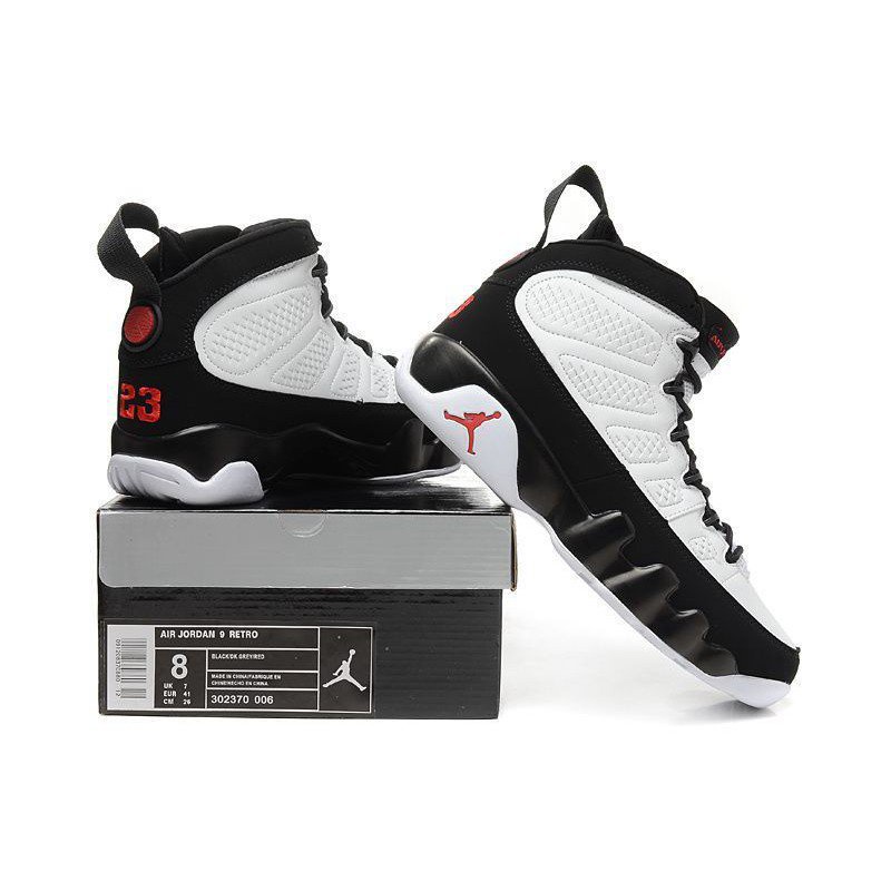 Los jordan 9 blanco con negro online