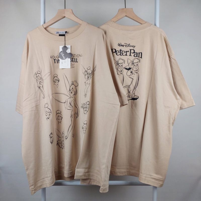 Camiseta zara jumbo Mujer tinkerbell kaos oversize Talla Grande