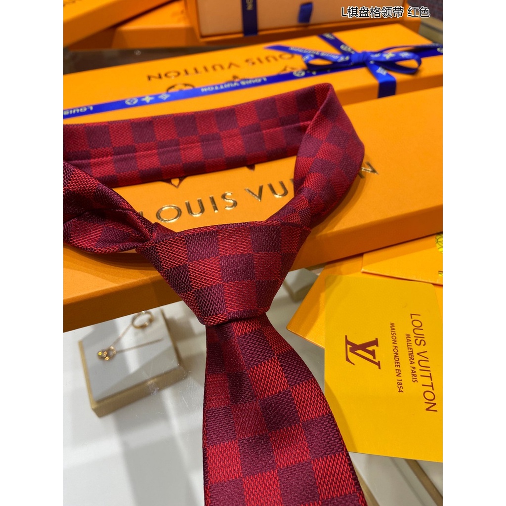 Louis Vuitton, corbata de caballero negra estampada de p…