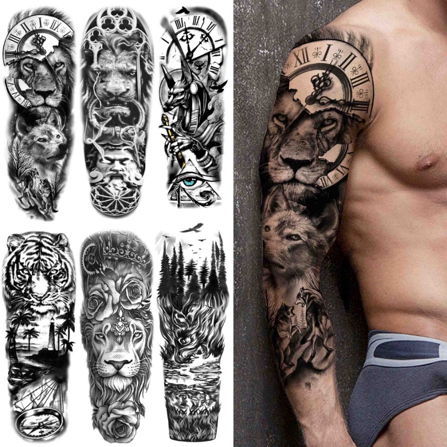 Comprar Pegatina de tatuaje de Bosque Negro para hombres, mujeres