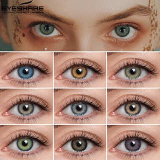 EYESHARE Lentes De Contacto De Color Natural 2 Piezas De Contactos  Coloridos Para Cosméticos De Ojos Marrones Maquillaje