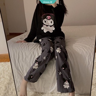 Conjunto de Pijama de estilo coreano para mujer, ropa de dormir de dos  piezas con bolsillos y volantes, traje de noche para el hogar, 2023