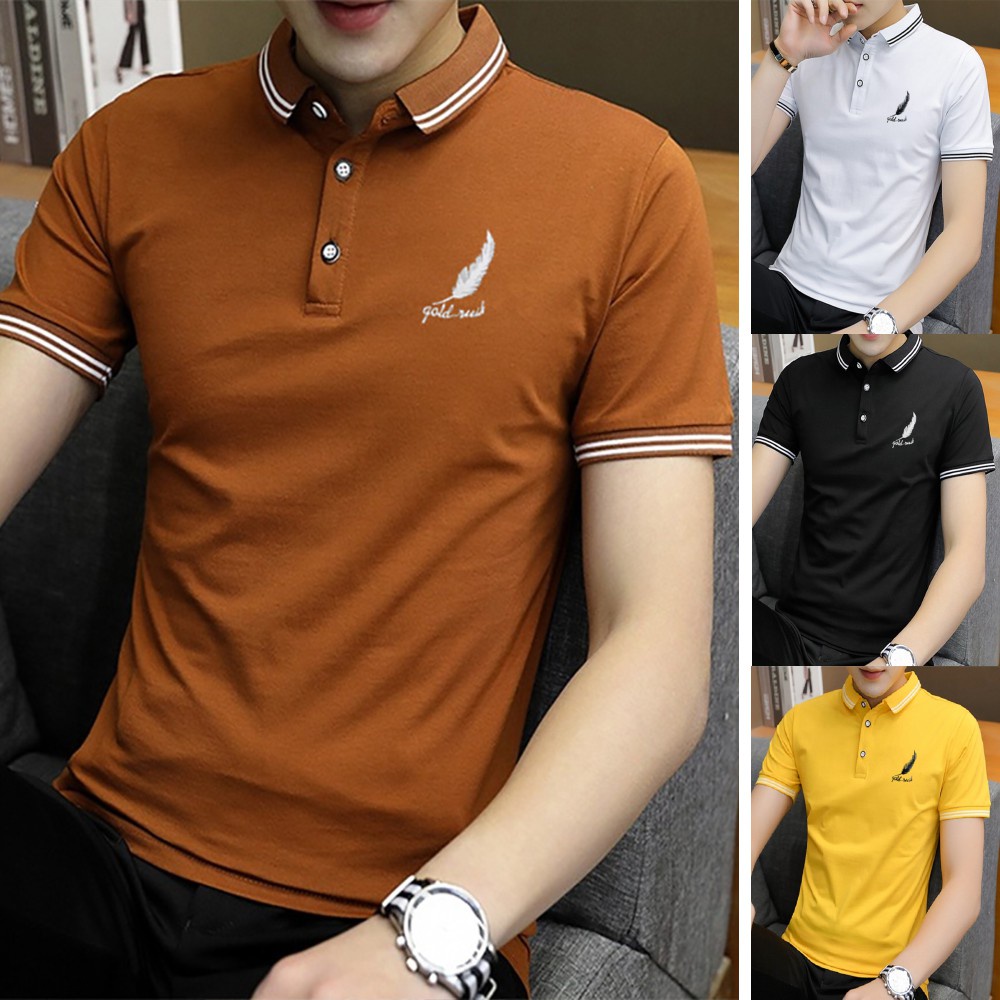 Camisetas de manga corta para hombre, cuello redondo, ajuste delgado,  casual, color sólido, irregular
