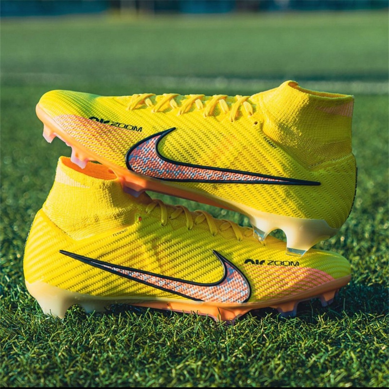 kasut bola budak kids Mercurial Superfly VIII Elite FG 15 Zapatos De Futbol Para Ninos Al Aire Libre Ligero De Punto Botas Impermeable Unisex