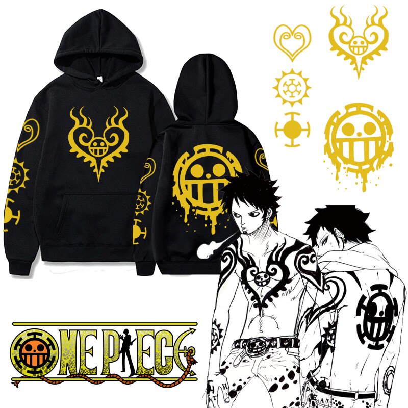 Anime Harajuku One Piece Trafalgar Law Sudadera Con Capucha