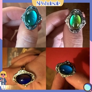 Anillo de acero de titanio con cambio de temperatura, temperatura de color,  temperatura de color, anillo inteligente, anillo de titanio para mujer