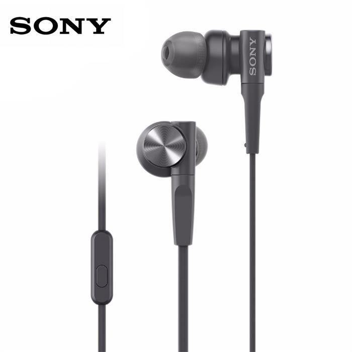 Sony MDR-XB55AP Cuffie In-Ear Cablate Nere - Extra Bass Con Microfono E Telecomando