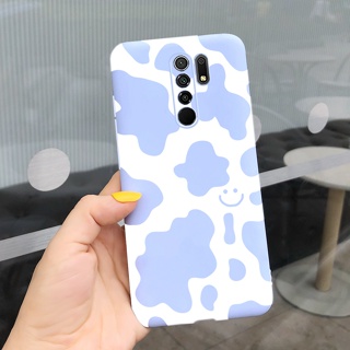 Xiaomi Redmi 9 Funda Linda Vaca Dibujos Animados Pintado Suave