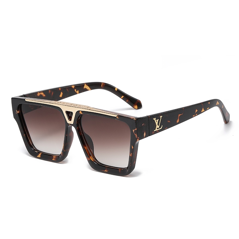 Louis Vuitton 8286 Moda De Lujo Tendencia Hombres Mujeres Marco Grande Gafas  De Sol Protección UV400