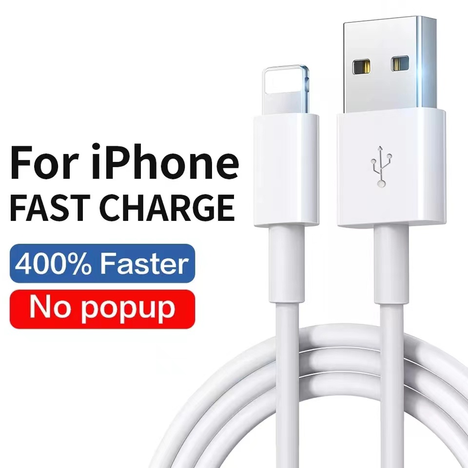 Lot De 4 Câbles IPhone Certifiés MFi - Longueurs 1m Et 2m - Charge Rapide Pour IPhone 14 à 6/SE