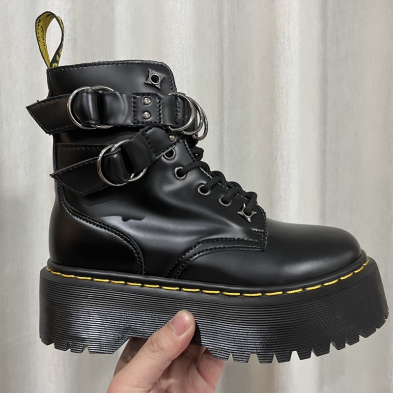 Dr.martens Hombres 1460 Series 8 Agujeros Jadon HDW Plataforma Botas Top Layer Suela De Goma De Vaca